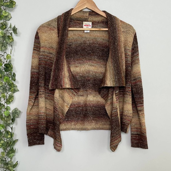 Ruby Rd. Sweaters - RUBY RD. | CARDIGAN SIZE PS PETITE SMALL BROWN TAN